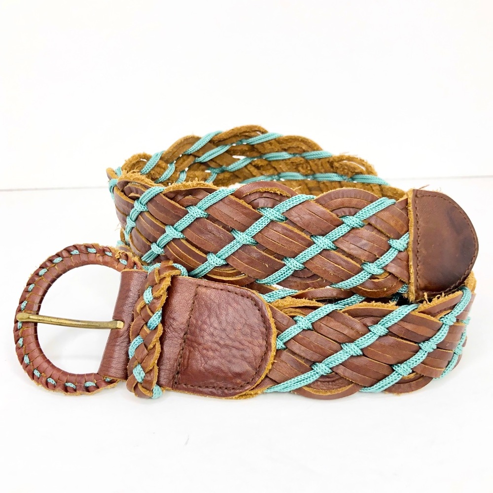 Hollister leather woven BoHo belt